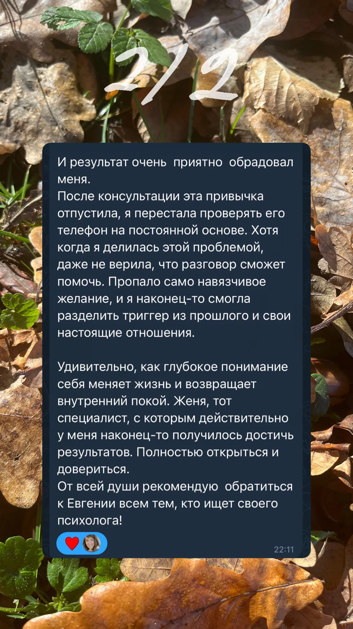 Скриншот: длинный отзыв, часть 2 из 2